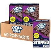 Pop-Tarts Super Stuffed Molten Lava Cake Toaster Pastries, 50% More Filling, Snacks, Dessert (12 Boxes, 60 Pop-Tarts)