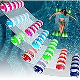 5 Pack Inflatable Pool Floats Adult Size Water Hammock,Hammock Floats for Adults,4-in-1 Multi-Purpose Pool Floating Toys,Pool Rafts Lounge Chairs Floaties,for Adults Vacation Fun and Rest