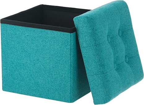 Amazon Co Jp 不二貿易 収納スツール 折りたたみ 幅30cm ブルー オットマン 耐荷重80kg ボックススツール ディノ Mini ホーム キッチン