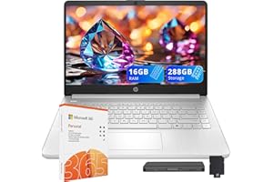 HP Stream 14" HD Laptop, Intel Processor N150, 16GB RAM, 288GB Storage (128GB UFS+160GB Docking Station Set), Intel Graphics,