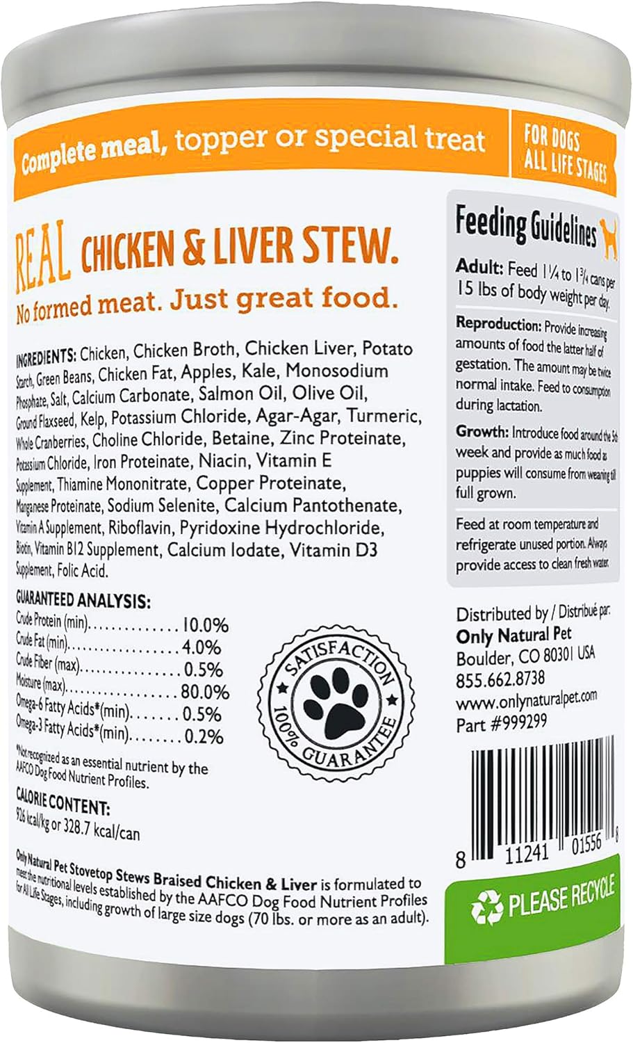 only natural pet canned dog food