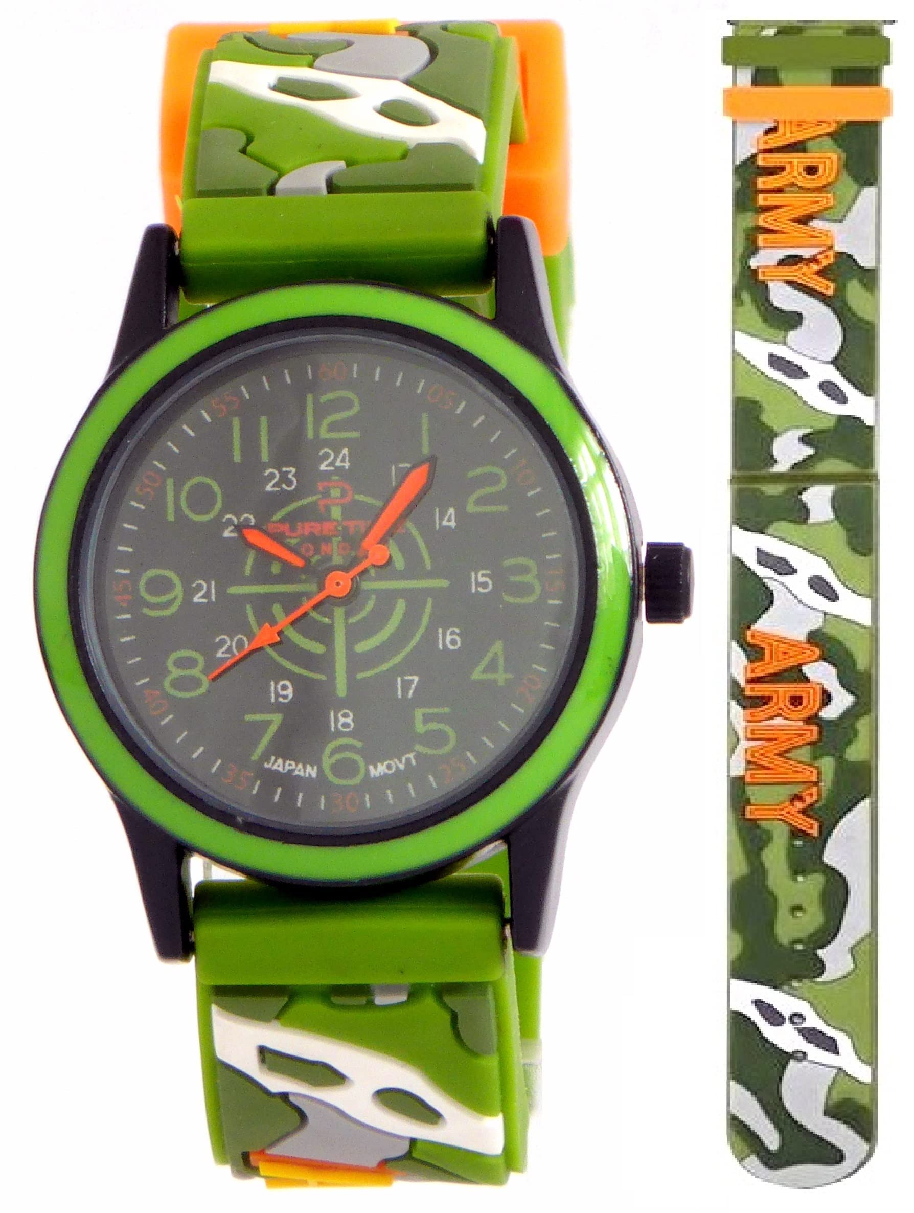 Pure Time London Children's 3D Camouflage Strap Watch - NPT002