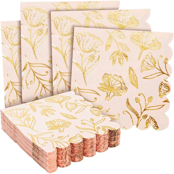 thumbnail image 2 of Juvale Biodegradable Disposable Paper Napkins (Pack Of 100) - Paper Cocktail Napkins, Napkins - Gold Confetti Design - 3 Ply, 5\" X 5\" Folded 2 of 14