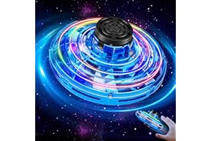 Vantexi Flying Spinner Mini Drone,Hand Controlled Drone Flying Toy New Fly UFO Magic Flying Fidget Spinner with Lights,Christmas Birthday Party Gifts for Girls Boys(Blue)