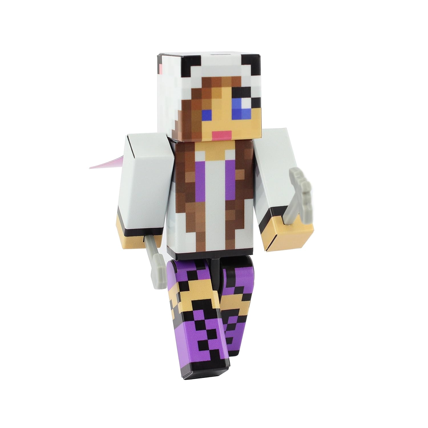 4 Inch Custom Series Figurines Endertoys Panda Girl Purple Action Figure Toy Toys Games Statues