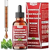 14in1 Wormwood Tincture - Wormwood Black Walnut Clove Extract with Pumpkin Seed Oil, Milk Thistle, Berberine HCl, Bitter Melon, Turmeric Curcumin, Ceylon Cinnamon & More - 30 Days Supply - 1 FL Oz