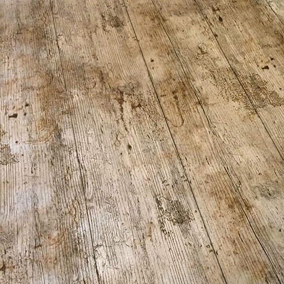 QPC Direct Holz Plank Rustikal Holz Effekt Print PVC, Vinyl Tischdecke Wachstuch, 2 m