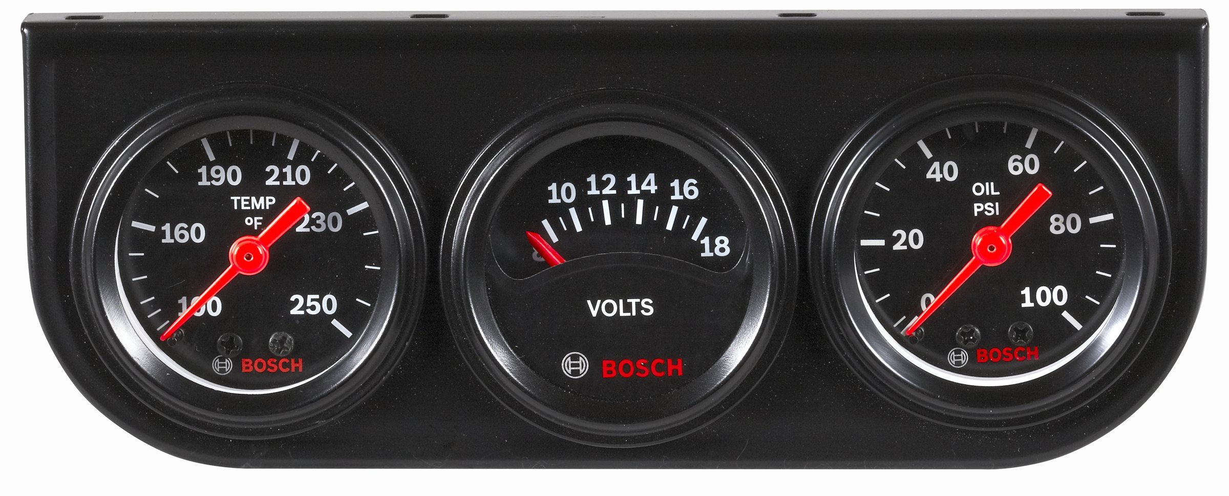 Photo 1 of Bosch SP0F000037 Style Line 1-1/2" Mini Triple Gauge Kit (Black Dial Face, Black Bezel)