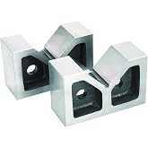 Groz 03100 Cast Iron V Block with 3-Inch Base Length, Precision Ground and Machined for Holding Large Jobs at 90 Degrees During Drilling, Milling, and Grinding Operations, 2 Pack