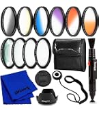 thumbnail image 2 of 55mm Camera Lens Filter Kit: UV, CPL, ND + Lens Hood & Cap For Panasonic DMC-FZ80 FZ82 FZ70 2 of 3