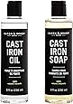Caron & Doucet - Cast Iron Cleaning & Conditioning Set: Seasoning Oil & Cleaning Soap | 100% Plant-Based & Best for Cleaning Care, Washing, Restoring & Seasoning Cast Iron Skillets, Pans & Grills!