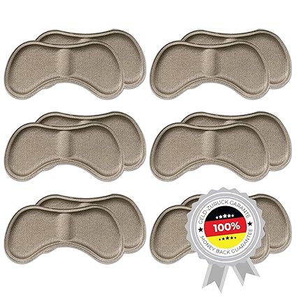 6 Paar komfortable Fersenpolster (verschiedene Farben) | Fersenhalter | Heel Pads | Schuheinlagen | für mehr Komfort und eine