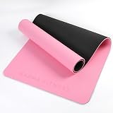 Karma Fitness Large Exercise Mat 183x80x10mm Pink with Carry Straps view 6