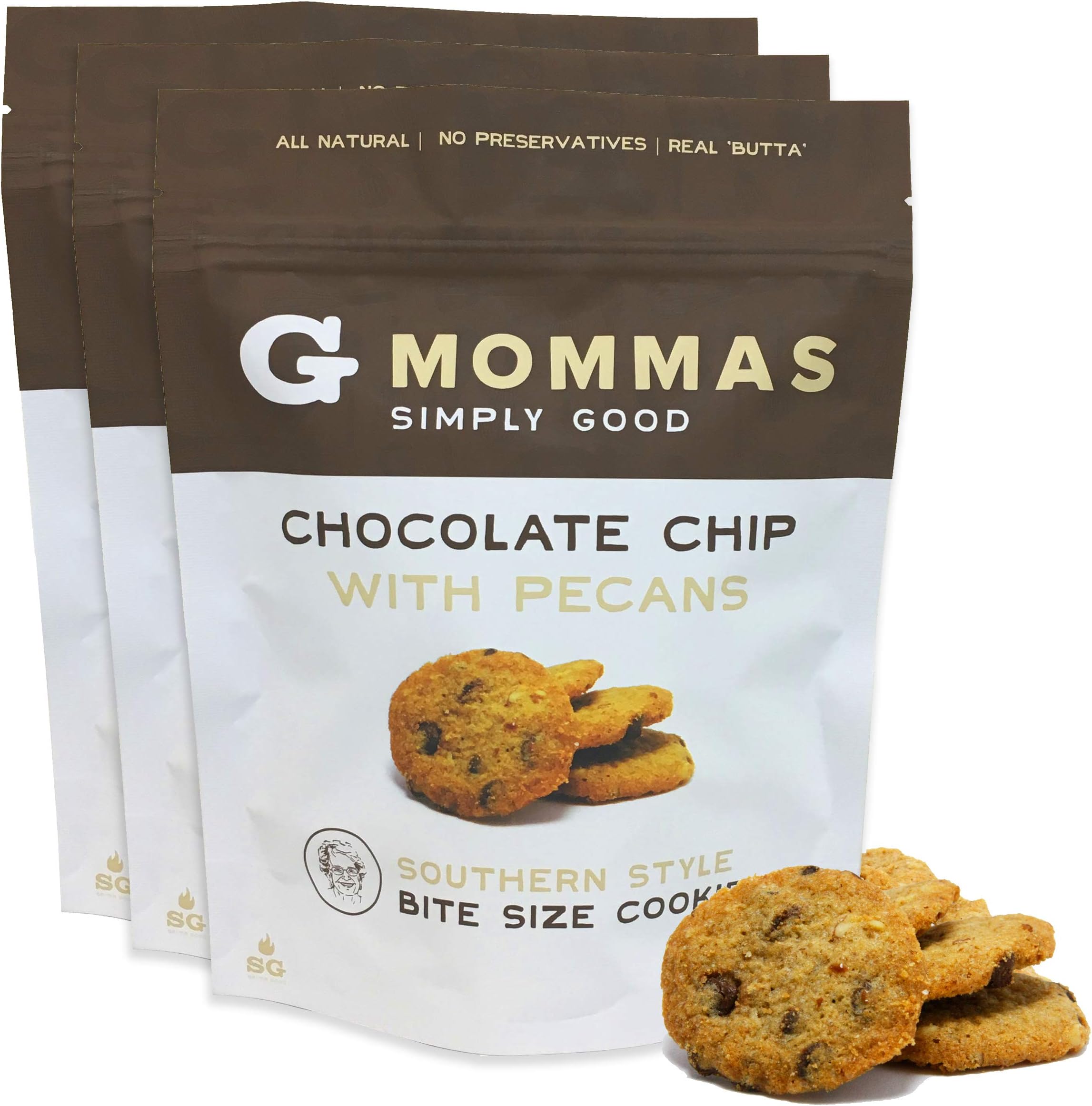 Chocolate Chip Cookies with Pecan - G Mommas Homemade Cookies - 3 Pack