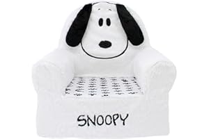 Animal Adventure | Peanuts | Snoopy | Soft Plush Children's Character Chair for Relaxing, White