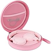 STUKCAZE Headphone Case for JBL Tune 510BT 520BT, Hard Portable Headphone Carrying Case, Over Ear Headphone Storage Protective Case(Pink)