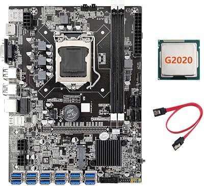 Nicfaky B75 USB Mining Motherboard G2020 CPU 12x PCIe DDR3 MSATA LGA1155 BTC