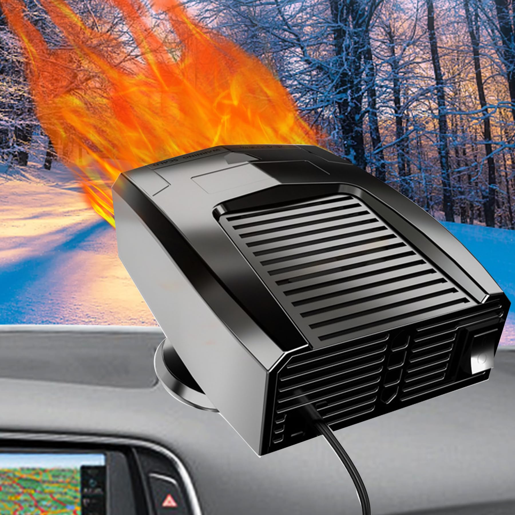 Photo 1 of ?New 2025?Portable Car Heater Fast Demisting Defroster, 12V 150W Automobile Heater Can Heat Rapidly in 60 Seconds with Heating & Cooling & Air Purify, Car Fan Windshield Defroster(Black) (LT-N209)