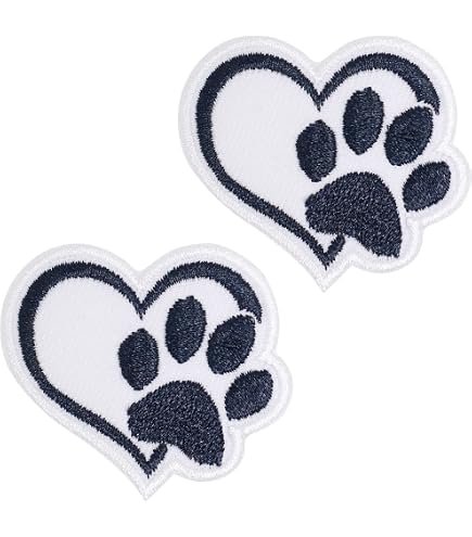 thumbnail interactive-video image 1 of Black Dog Paw Print Embroidered Patches – Iron-On / Sew-On – Lot Of 4 1 of 6