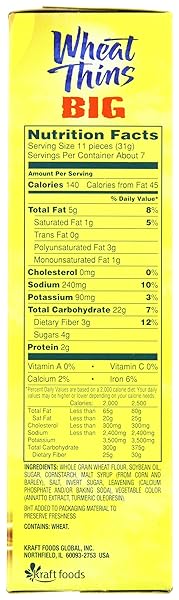 WHEAT THINS, BIG, 8-OUNCE BOXES