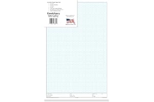 GeekNavy 11" x 17" Isometric Graph Paper 50 Sheets Portrait - 0.25" Grid, Non-photo Blue, High Brightness, Drafting, Engineering, Art, 3D Design (1-Pack)