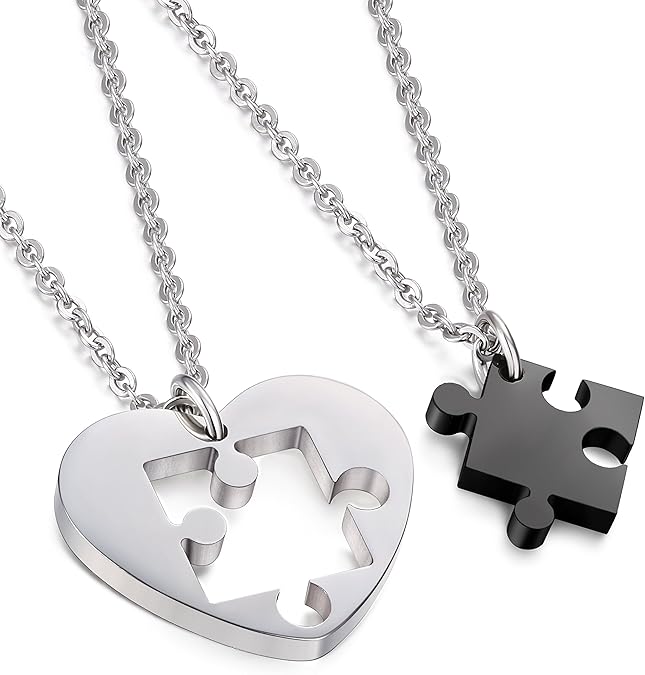 Jstyle Bijoux Acier Inoxydable Collier Femme/Homme pour Les Amoureux