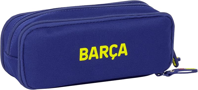 F.C. Barcelona 1ª EQUIPACIÓN 25/26 - Portatodo Triple Desplegable, Estuche Infantil, Estuche Niño, Ideal para Niños en Edad Escolar, Cómodo y Versátil, Calidad y Resistencia, 21x8x8 cm