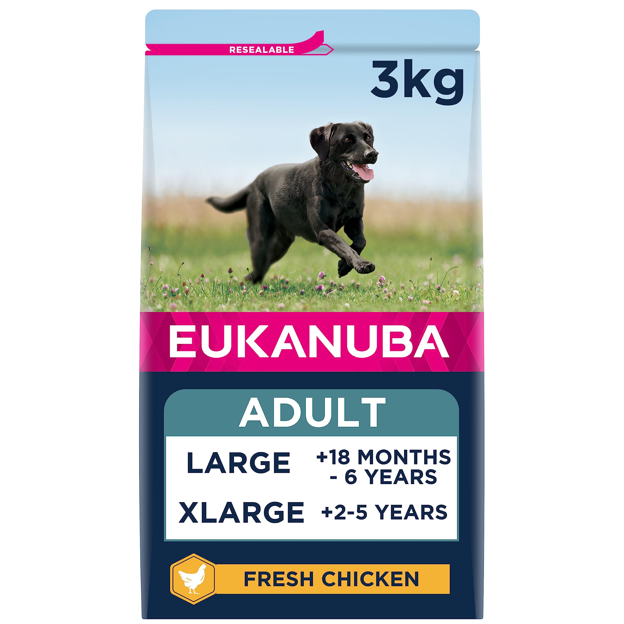 Eukanuba Complete Dry Dog Food for Adult Large and Giant Breeds with Fresh Chicken 3 kg