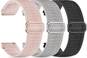 Tovimall 3 Pack Veryfit Smart Watch Bands for IDW13 IDW16 IDW19 IDW26 IDW28 Smartwatch, 22mm Elastic Nylon Replacement Wristb