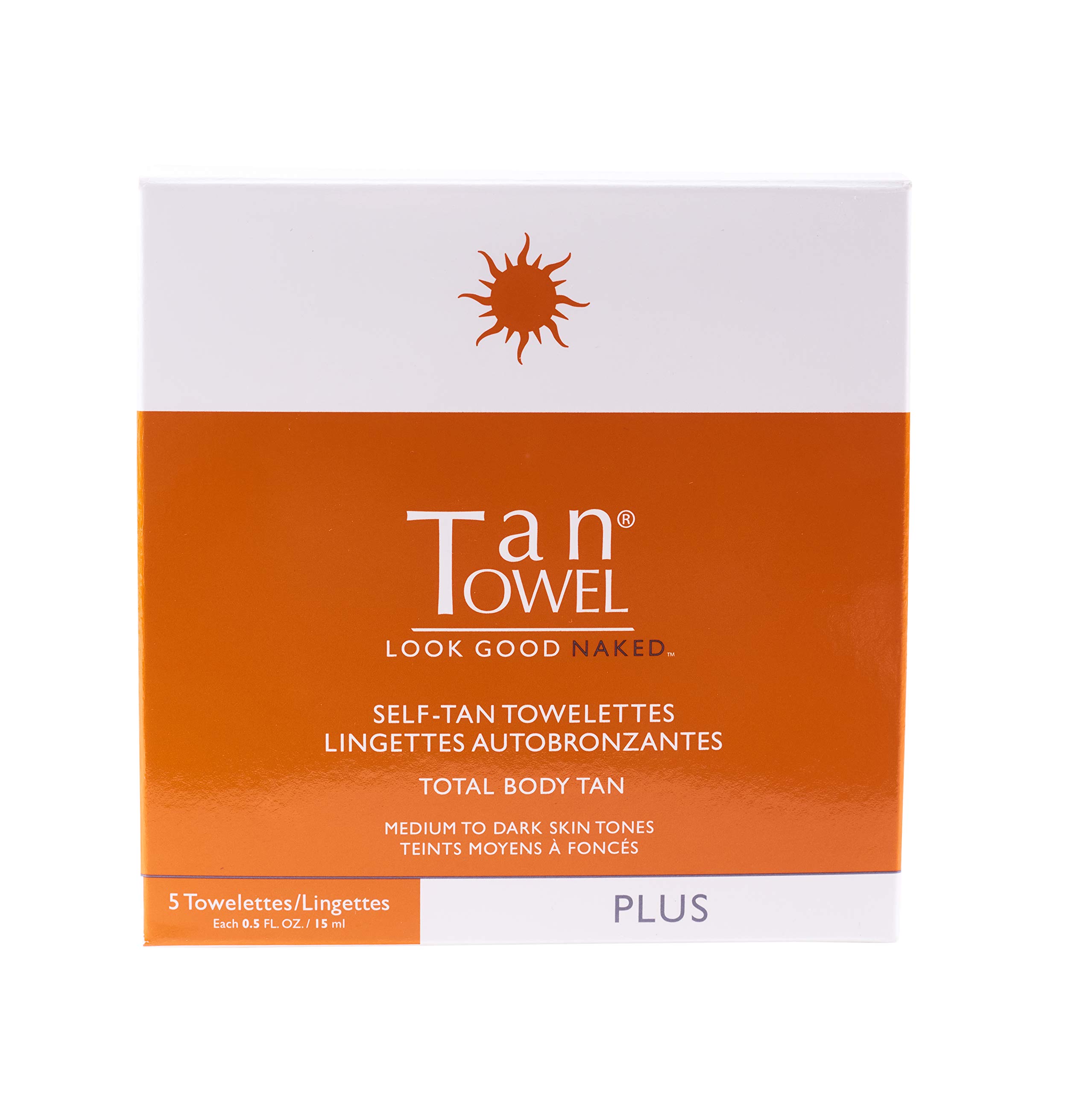 TanTowel Full Body Self-Tan Towelette Plus, Pack of 5