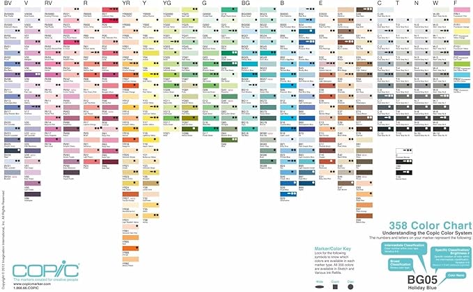 Copic Sketch Marker Pen 358 Colors Multiliner Art Craft Scrapbooking Drawing