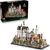 LEGO Architecture Neuschwanstein Castle Building Set - Collectible Bavarian Castle Model Kit for Arts & Crafts - Building Blo