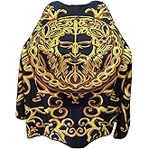 Pelocapa Barber Cape for Men Hair Cutting Salon Cape with Snap Closures Waterproof Professional Large Barber Hairdresser Cape- 63”× 56”(Gold Leader)