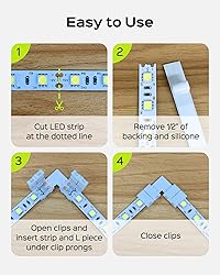 JACKYLED 10mm 2-Pin LED Strip Connectors for LED