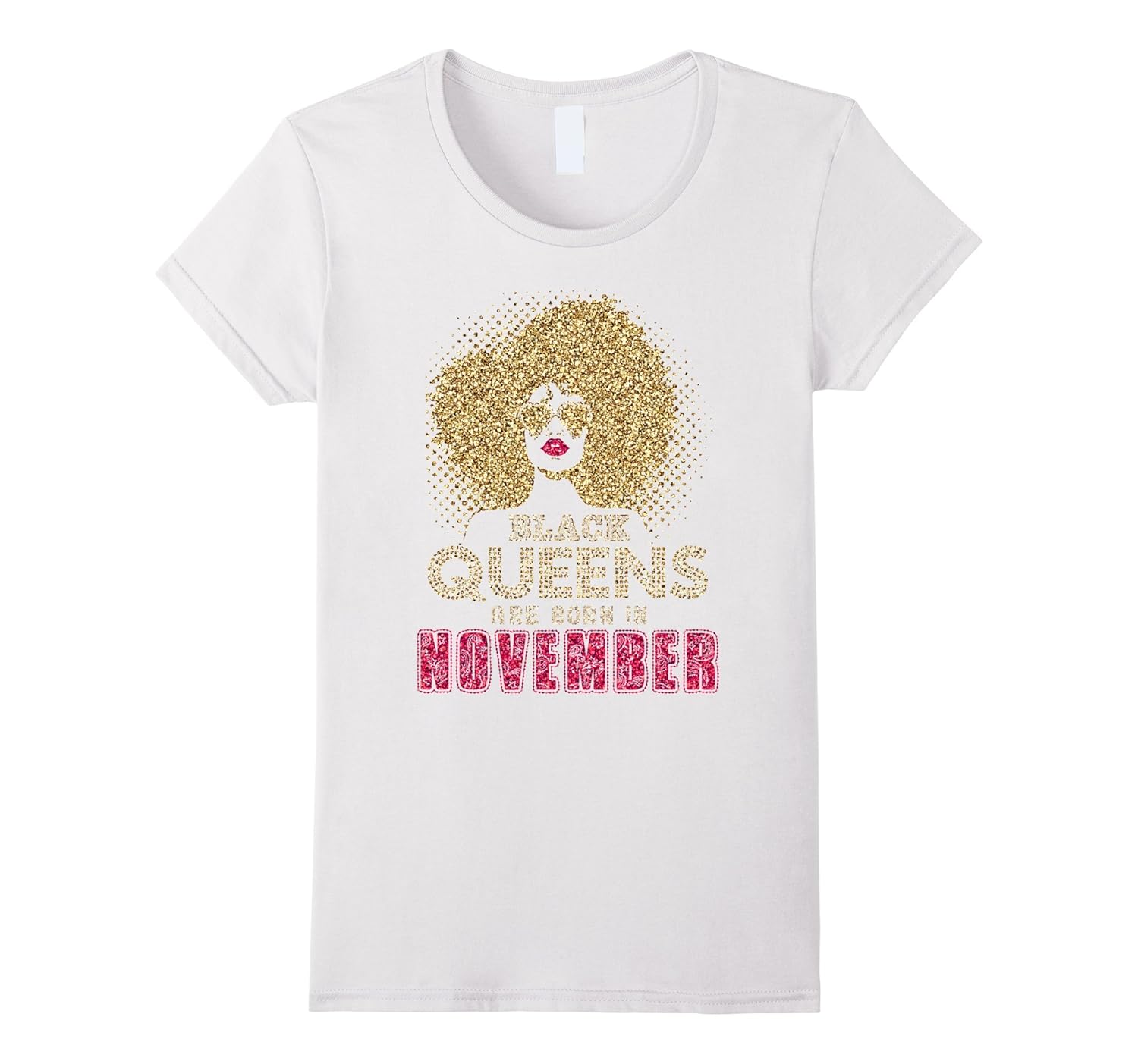 Black Queens are Born in November Birthday G2 T-shirt-ANZ