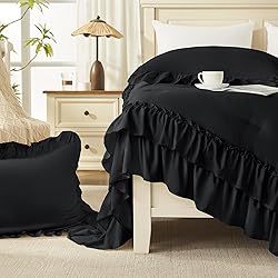 Andency Black Full Size Comforter Set(79x90Inch), 3