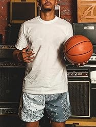 DIOTSR Mens Paisley Graphic Basketball Shorts
