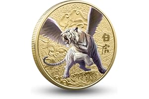 Gimilang Chinese Ancient Mythical Creatures Lucky Coin Lottery Ticket Scratcher Tool (White Tiger)