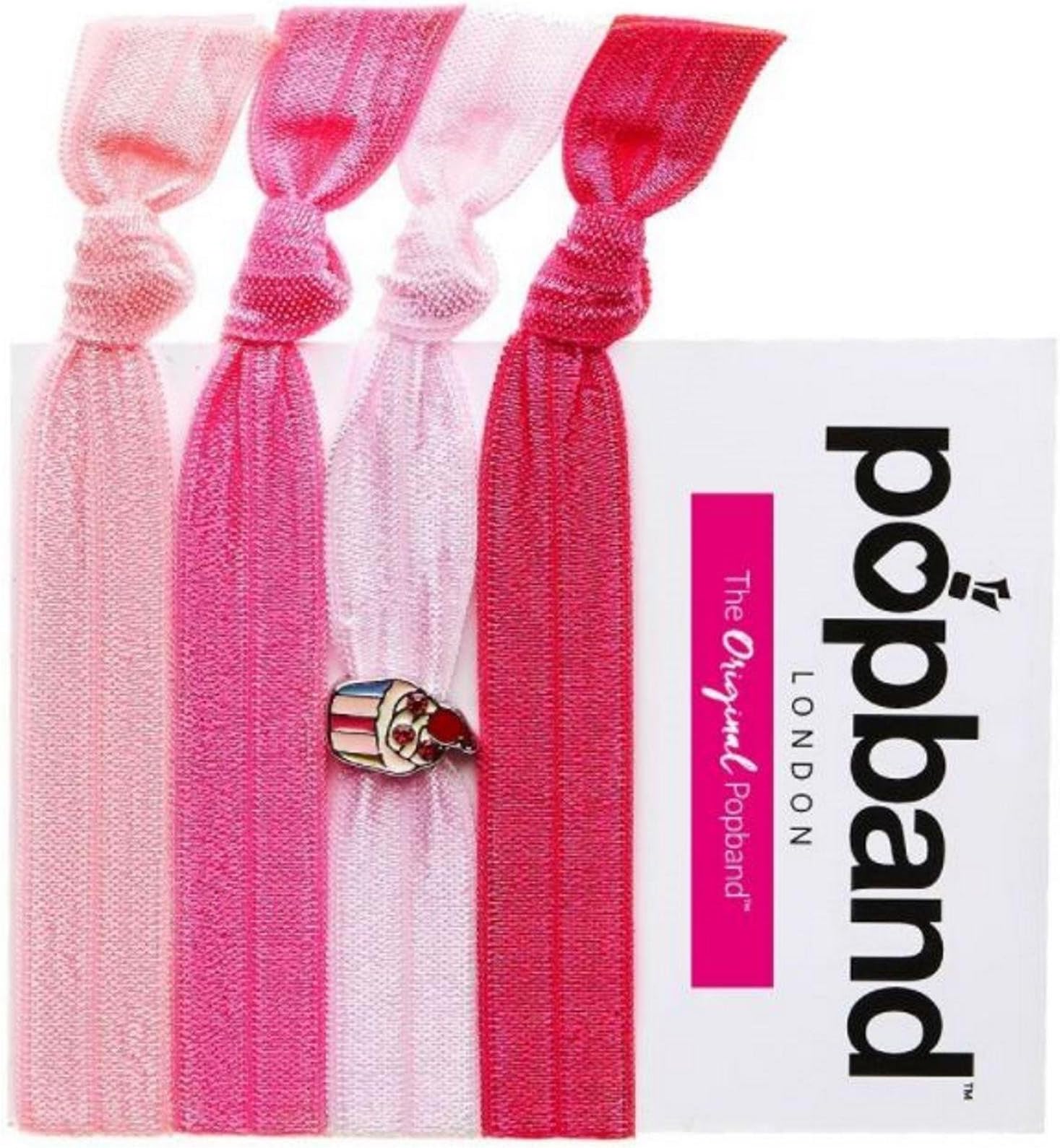 PopBand Ponytail Holder Hair Bands/Ties, Sweetie, 4 Pack