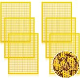Yinkin 6 PCS Plastic Queen Excluder Queen Bee Excluder Bee Hive for Beekeeping and Separating Queen Bees from Honey (Yellow, 8 Frame)