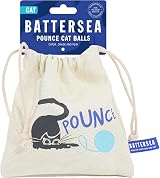 Rosewood Battersea Pounce Balls Cat Toy - Blue, 12cm x 10cm, Catnip