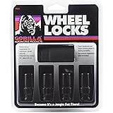 Gorilla Automotive 76641NBC Black 14mm x 1.50 Thread Size Chrome Finish Duplex Acorn Wheel Lock, (Pack of 4)