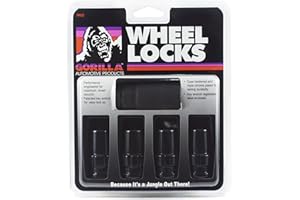 Gorilla Automotive 76641NBC Black 14mm x 1.50 Thread Size Chrome Finish Duplex Acorn Wheel Lock, (Pack of 4)
