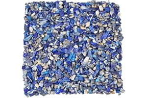 TUMBEELLUWA 1LB Chips Tumbled Stones Crushed Reiki Irregular Shaped Healing Crystal Quartz Decoration,Lapis Lazuli