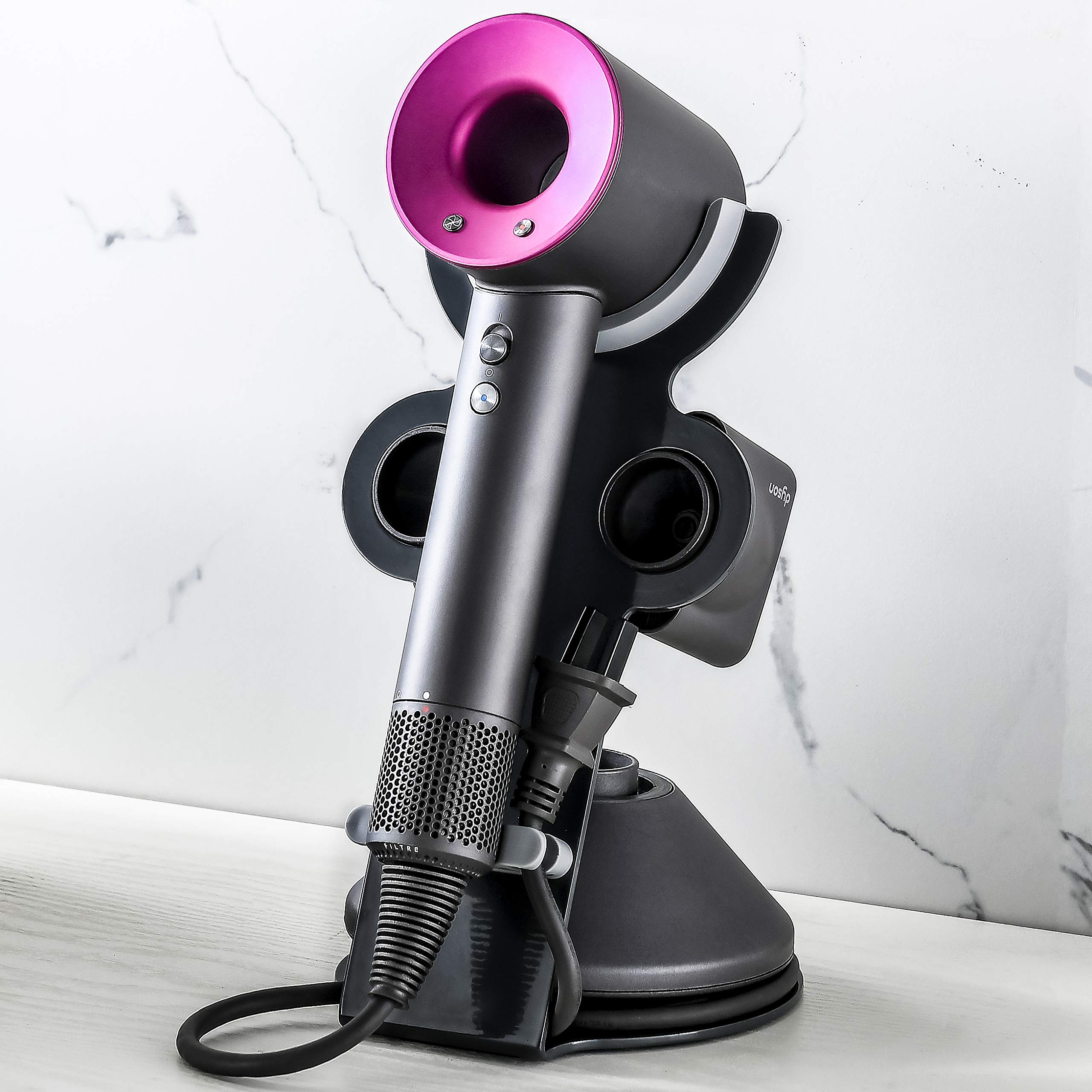 Dyson Hair Dryer Holder Stand, Magnetic Aluminum Alloy Hair Blow Dryer Bracket Dock Station Accessor