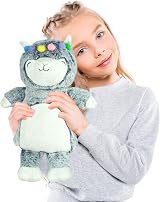 Things2KeepUWarm Blue Llama Plush Hot Water Bottle - Safety Certified view 2