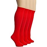 Hugh Ugoli Women's Rayon Derived from Bamboo Knee High Socks Comfort Seam Long Dress Socks, Shoe Size 5-8/8-11, 4 Pairs
