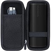 Lebakort Hard Case Compatible with Sonos Roam 2 / Sonos Roam/Sonos Roam SL Portable Waterproof Speaker (Black Case)