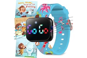 BENNY BRADLEY'S Potty Training Watch for Kids V2 – A Water Resistant Potty Reminder Device for Boys & Girls to Train Your Toddler with Fun/Musical & Vibration Interval Reminder with Potty Training eBook (Ocean)