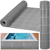 3 x 10FT Drainage Pool Flooring Mats Non Slip Swimming Pool Mat PVC Splash Matting Mesh Hollow Doormat Roll for Outdoor Indoor Garage Restaurant Sauna SPA Heavy Duty Commercial Anti Slip Floor Mats